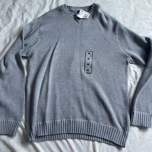 Basic Editions men’s medium, crew neck, ribbed knit cotton pullover sweater